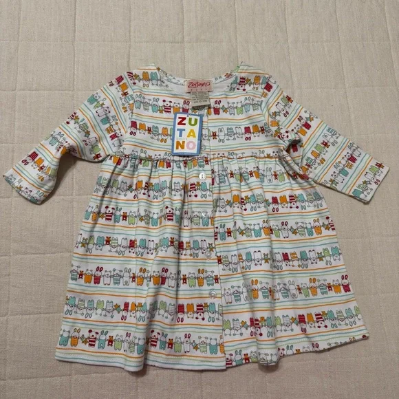 NWT Zutano Best Friends Animal Dress - Picture 1 of 4